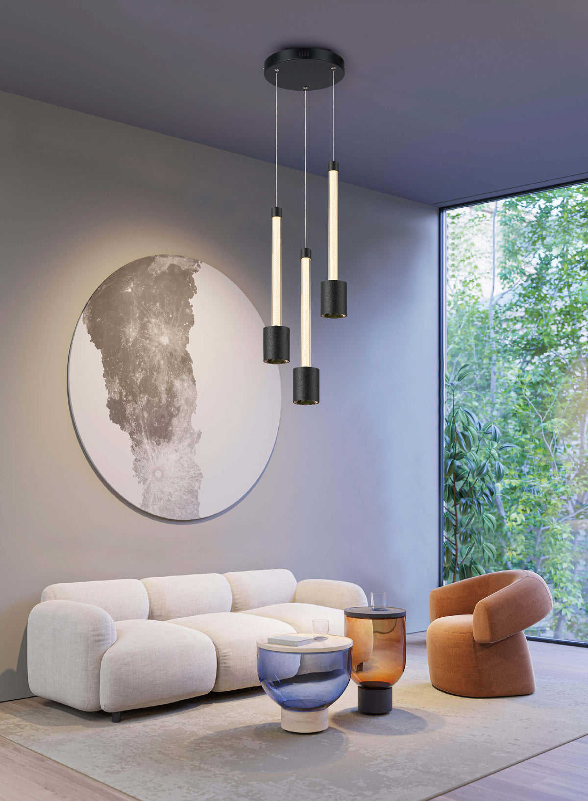 PENDANT DECORATIVE LAMP 22W LED 3000K BLACK