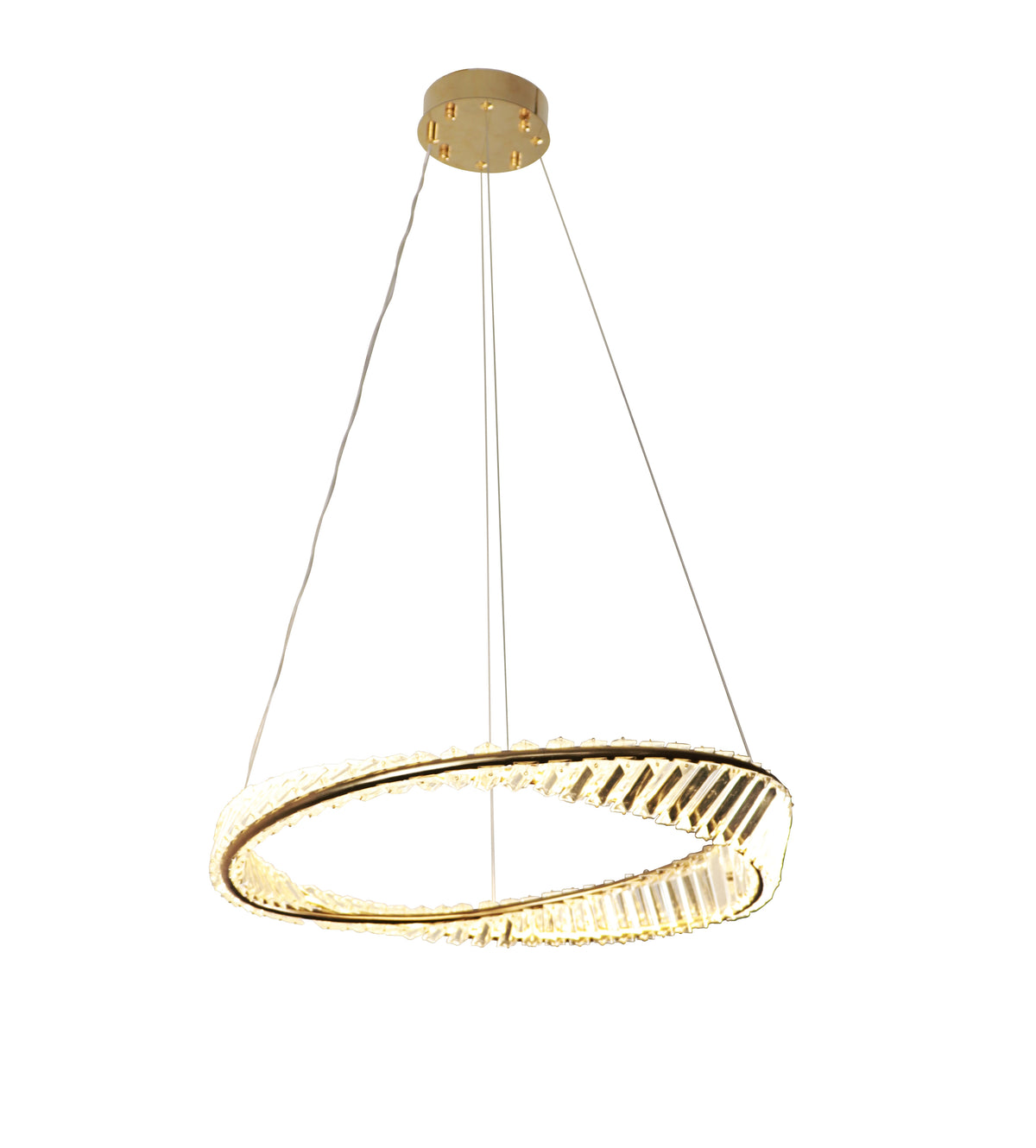 CRYSTAL PENDANT DECORATIVE LAMP 40W LED CCT GOLD