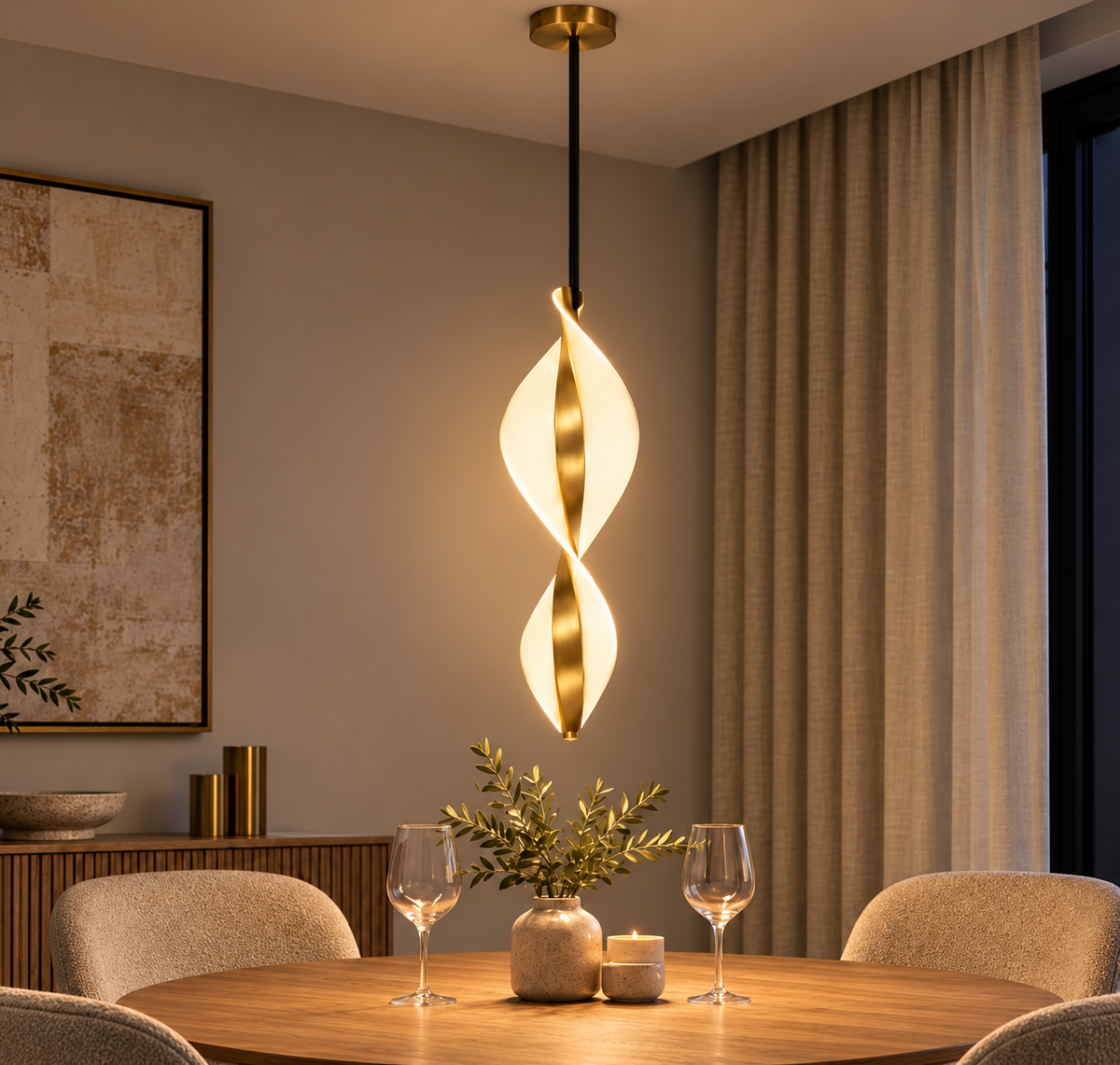 PENDANT DECORATIVE LAMP 10W LED 3000K BRASS