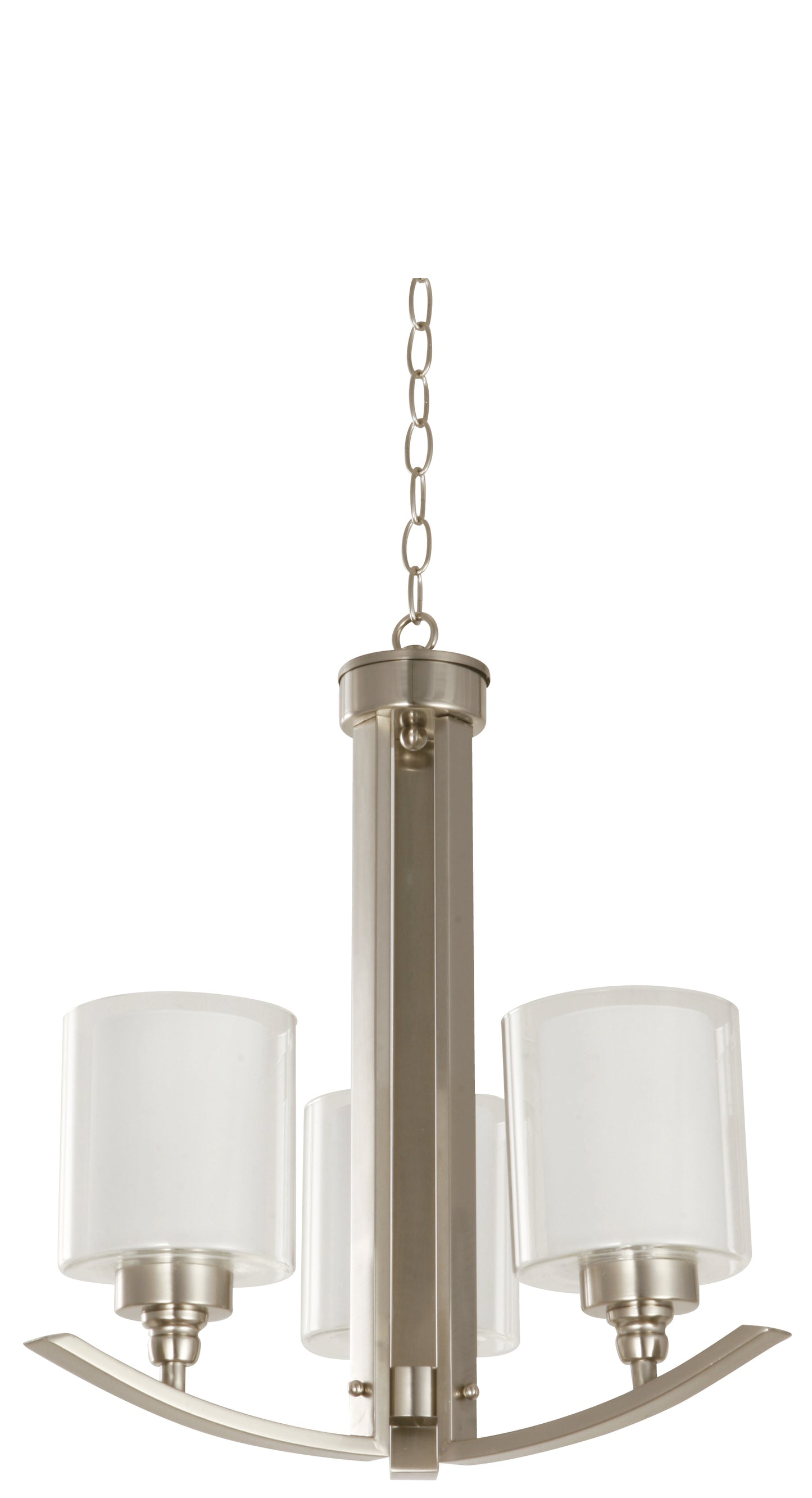 Elegant 3-Light Hanging Lamp – Satin Nickel (E27, 40W)