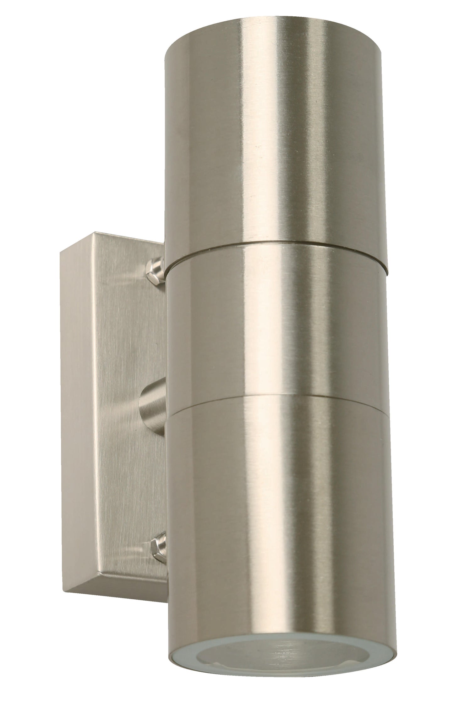 2-Light Outdoor Wall Lamp – Satin Nickel (GU10, 35W)