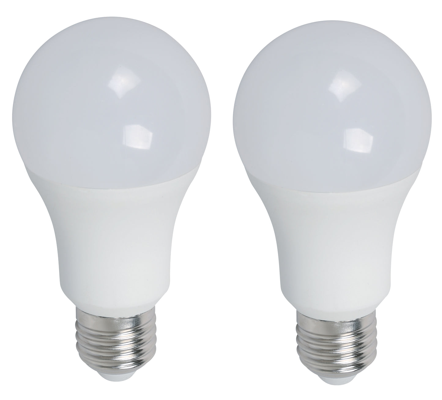 12W LED A60 Bulb – E27 Base, 6500K (85–240V) – 2 Pack