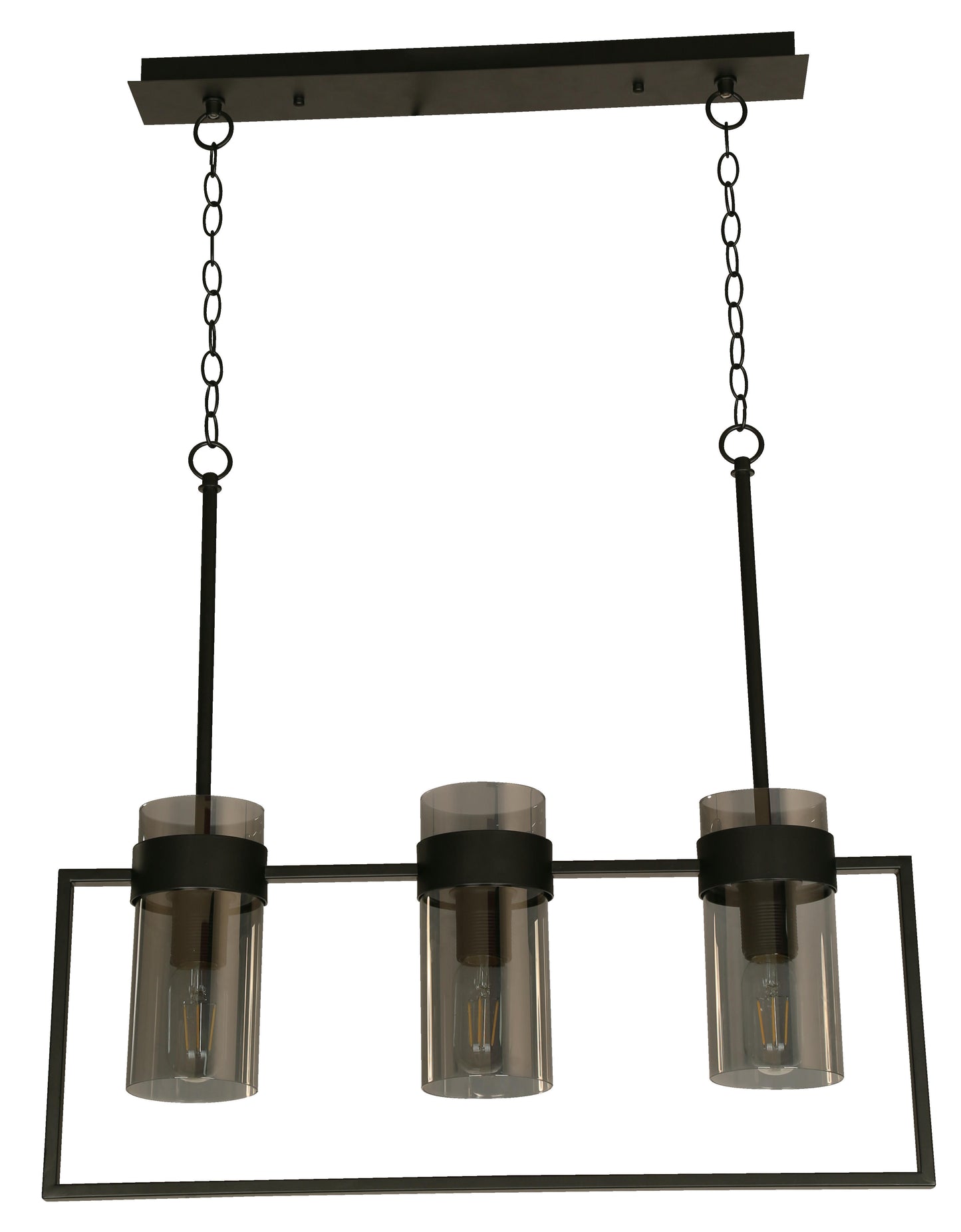 3-Light Hanging Lamp – Matte Black (E27, 60W)