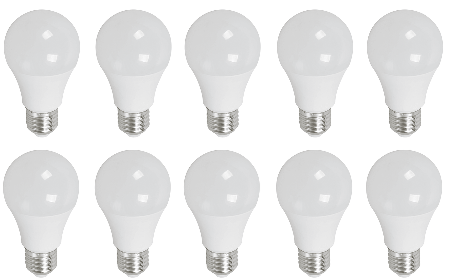 9W LED A60 Bulb – 3000K Warm White – 10 Pack