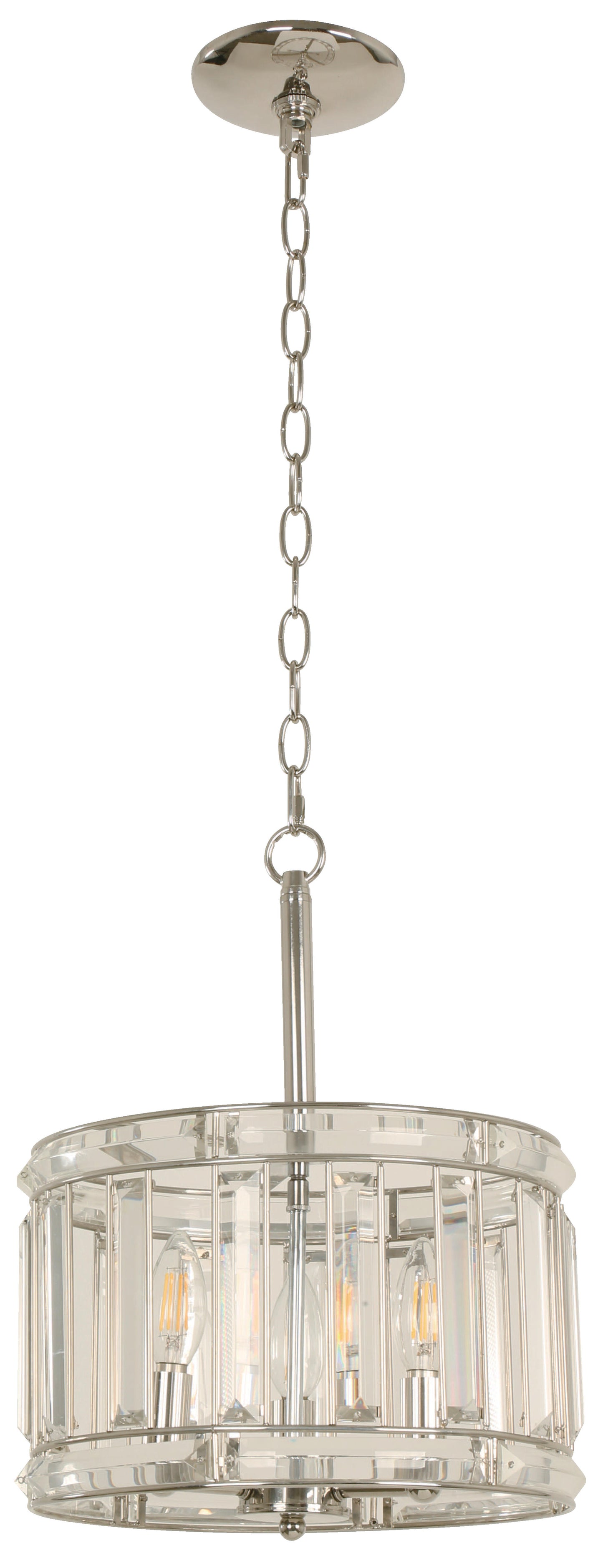 3-Light Ceiling Lamp – Shiny Nickel (E14, 40W)