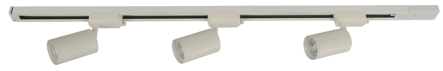 3-Light Ceiling Track Lamp – White (GU10, 5W LED, Bulbs Included)