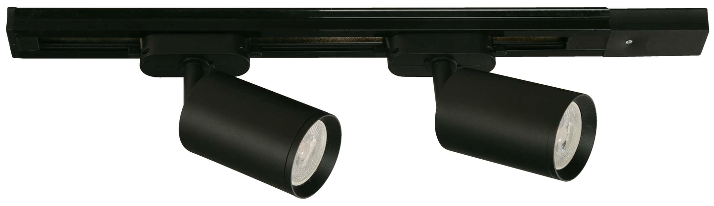 24011-2 L/CEN 2-Light Track Lamp – Black | 5W GU10 Bulbs