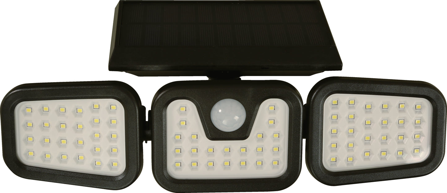 24481-2 L/CEN LED Solar Wall Lamp – Black Finish