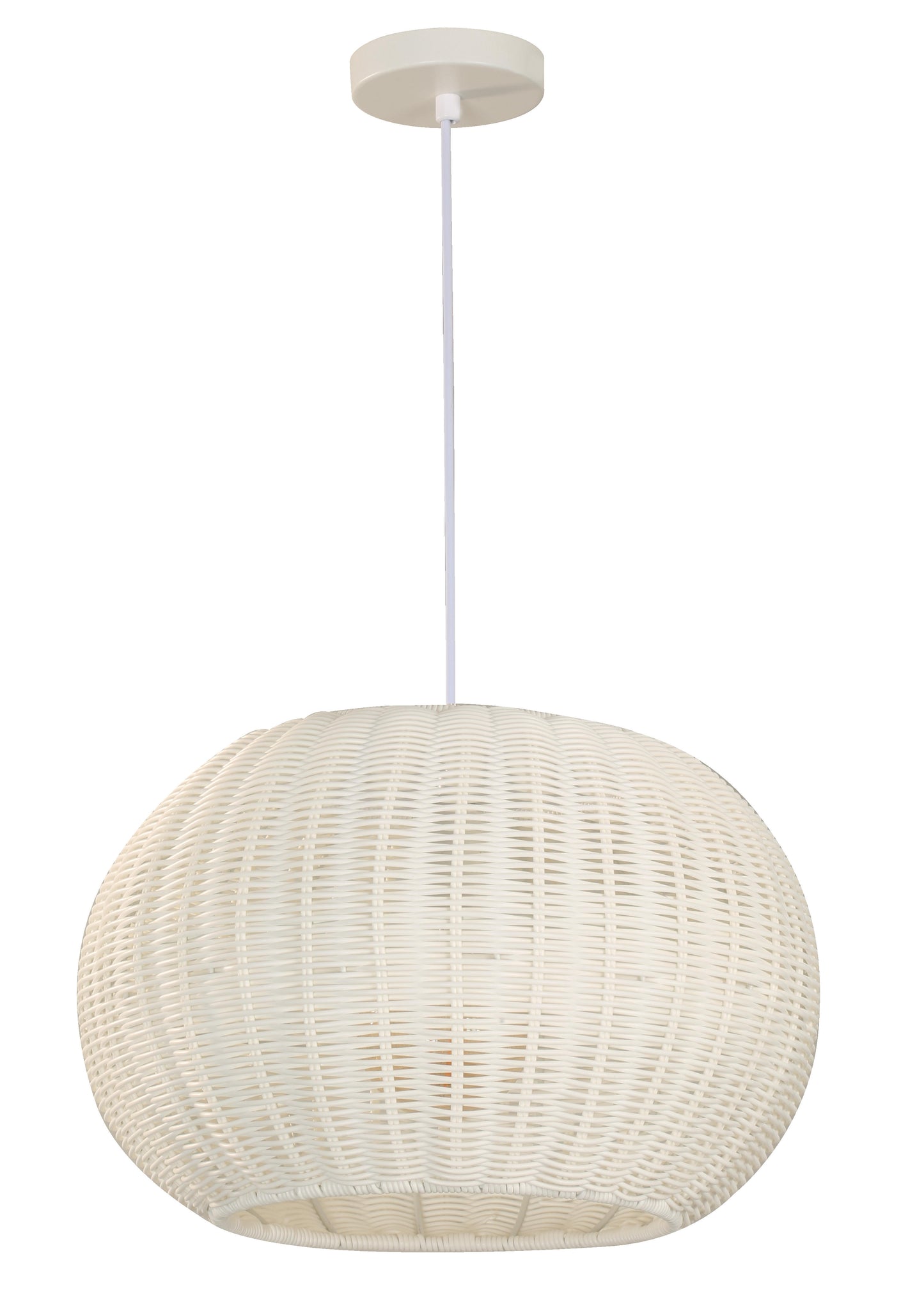 1-Light Hanging Lamp – White Finishing