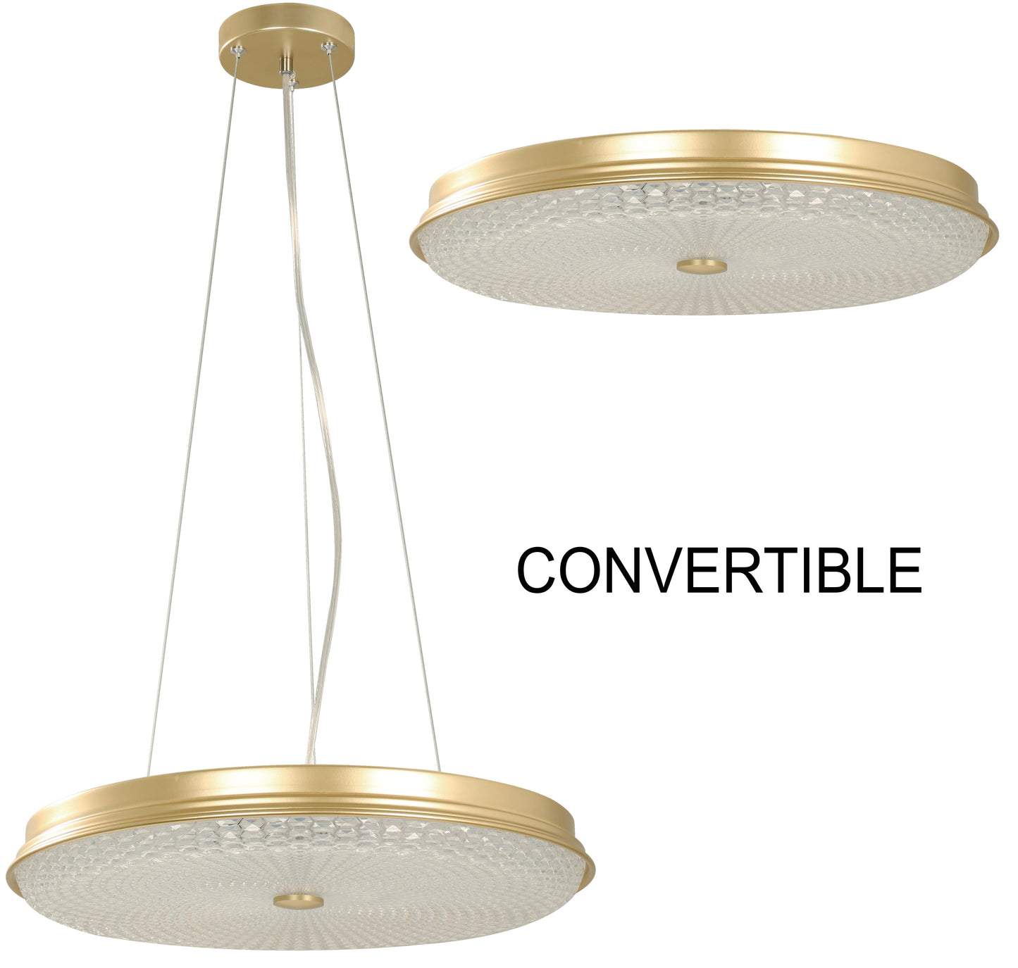 LED Hanging Lamp – Gold Finish – CCT Adjustable