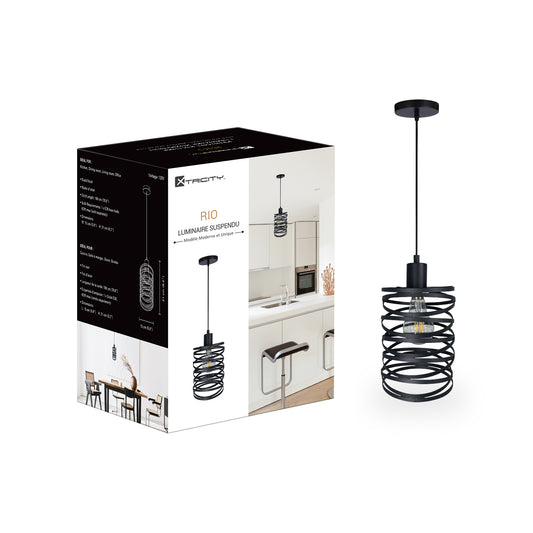 590314 PENDANT LIGHT 150X210MM "BLACK"