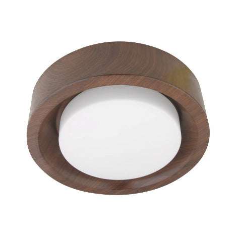 FLUSH MOUNT CEILING LIGHT 11" E27*1 DARK WOOD GOLD