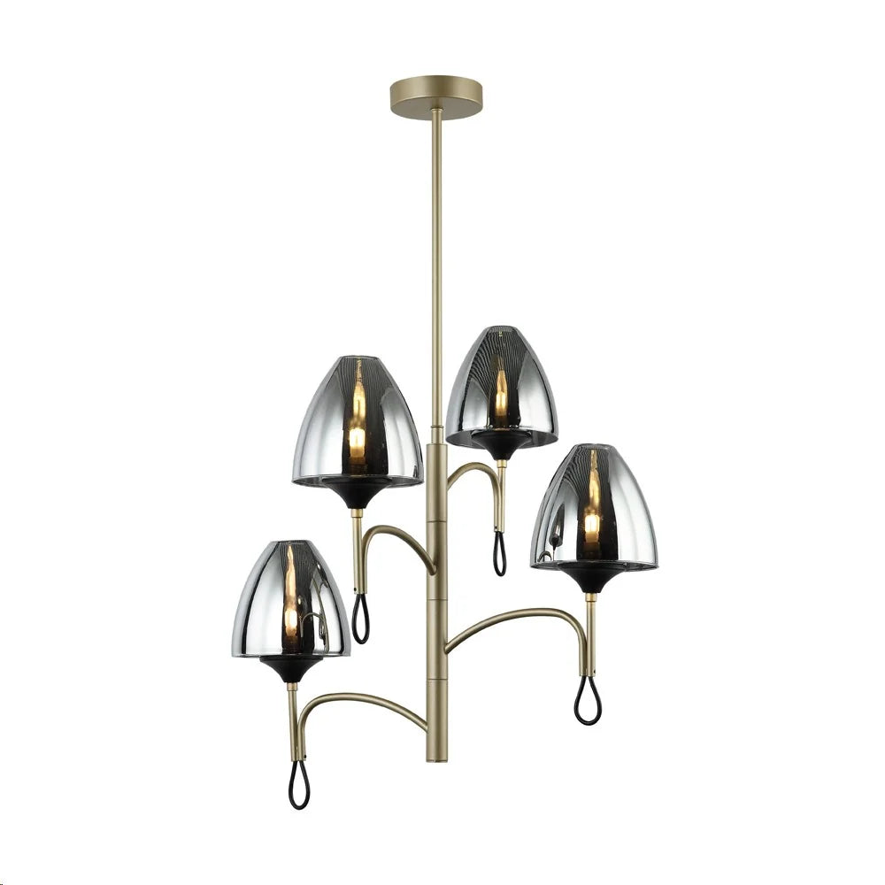 PENDANT DECORATIVE LAMP G9*4 BLACK FINISHED