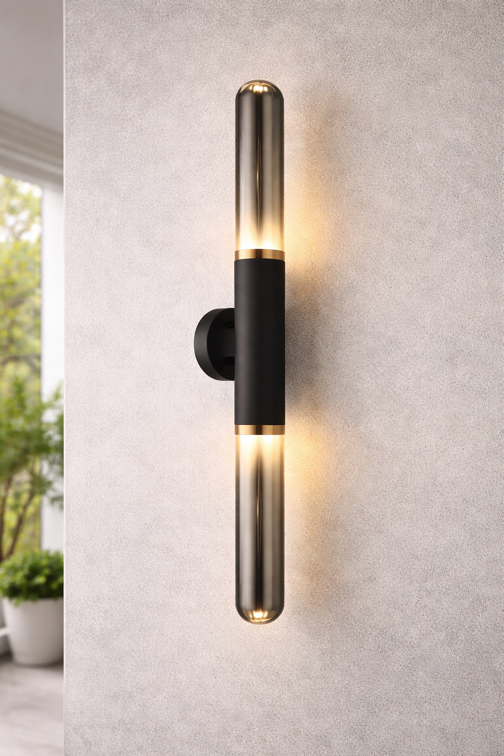 WALL DECORATIVE LAMP GU10*2 BLACK FINISHED