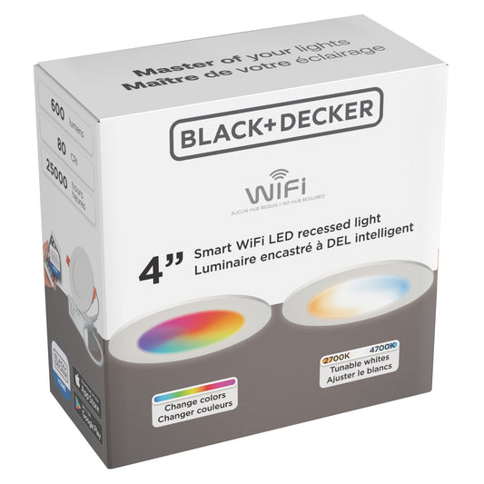 BXSPBAWFDISK4W SMART 4' WHITE RECESSED