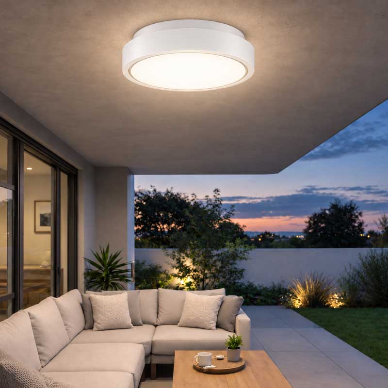 FLUSH MOUNT OUTDOOR LAMP E27*2 IP65 DARK GREY
