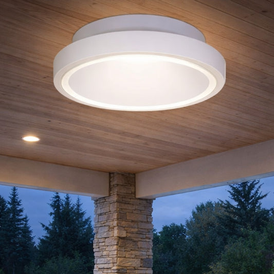 FLUSH MOUNT OUTDOOR LAMP E27*2 WHITE