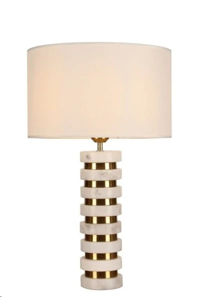 DECORATIVE FLOOR LAMP E27*1 GOLD & WHITE