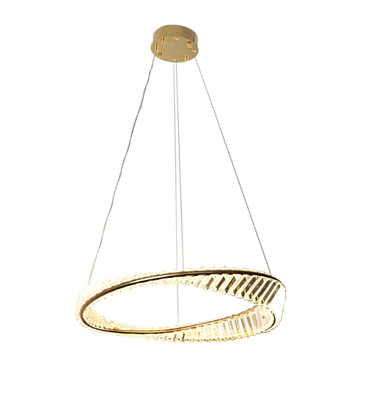 CRYSTAL PENDANT DECORATIVE LAMP 40W LED CCT GOLD
