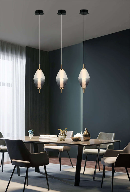 PENDANT DECORATIVE LAMP 8W BLACK + BRASS