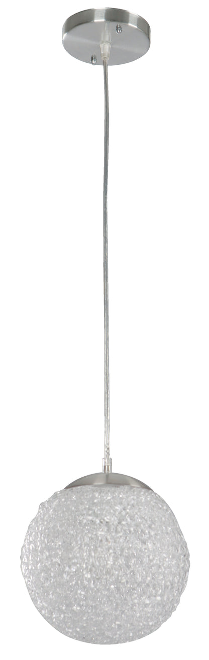 L/CEN 1-Light Hanging Pendant – Satin Nickel Finish – 03362-4