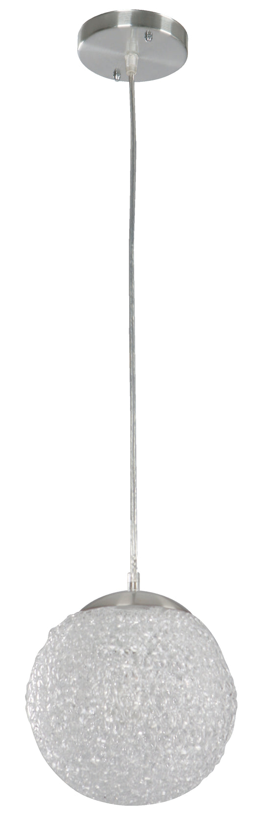 L/CEN 1-Light Hanging Pendant – Satin Nickel Finish – 03362-4