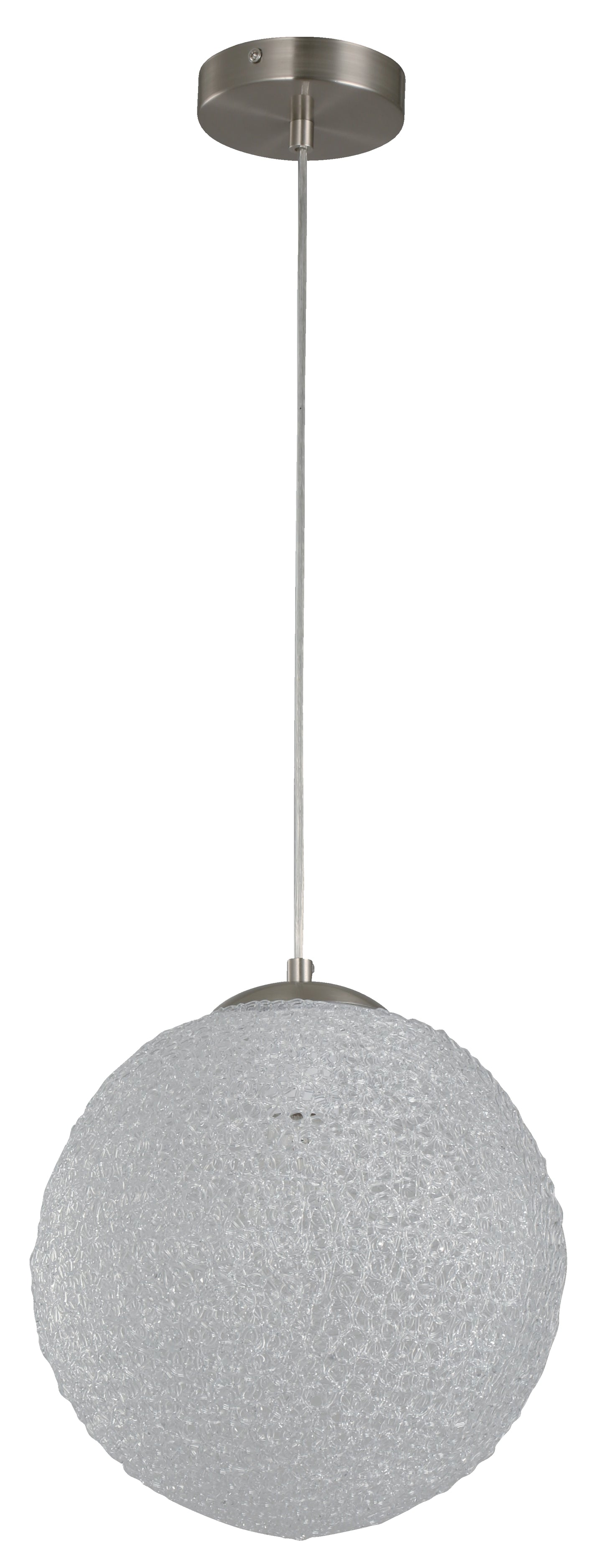 L/CEN 1-Light Hanging Pendant – Satin Nickel Finish – 03363-4