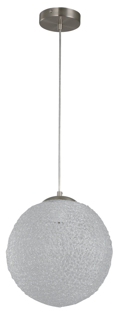L/CEN 1-Light Hanging Pendant – Satin Nickel Finish – 03363-4