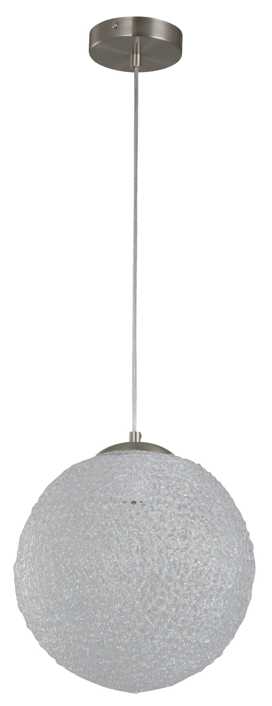 L/CEN 1-Light Hanging Pendant – Satin Nickel Finish – 03363-4