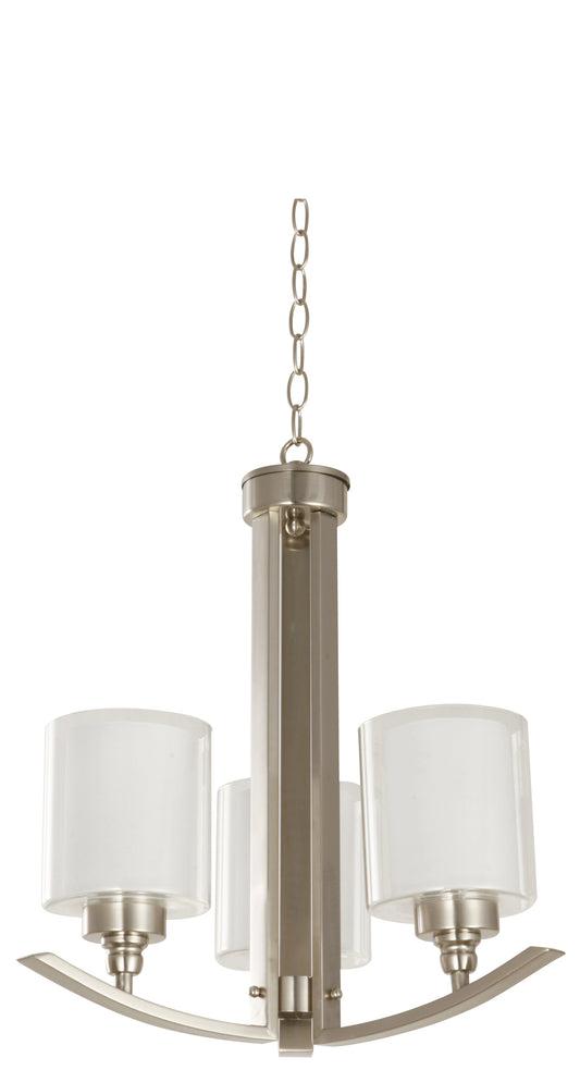 Elegant 3-Light Hanging Lamp – Satin Nickel (E27, 40W)
