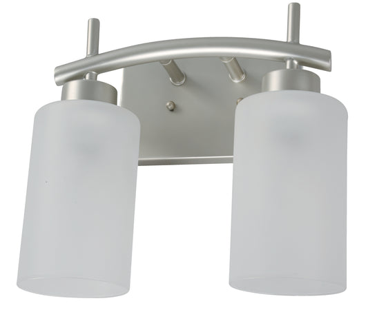 05476-4 L/CEN 2-Light Wall Vanity – Matte Nickel