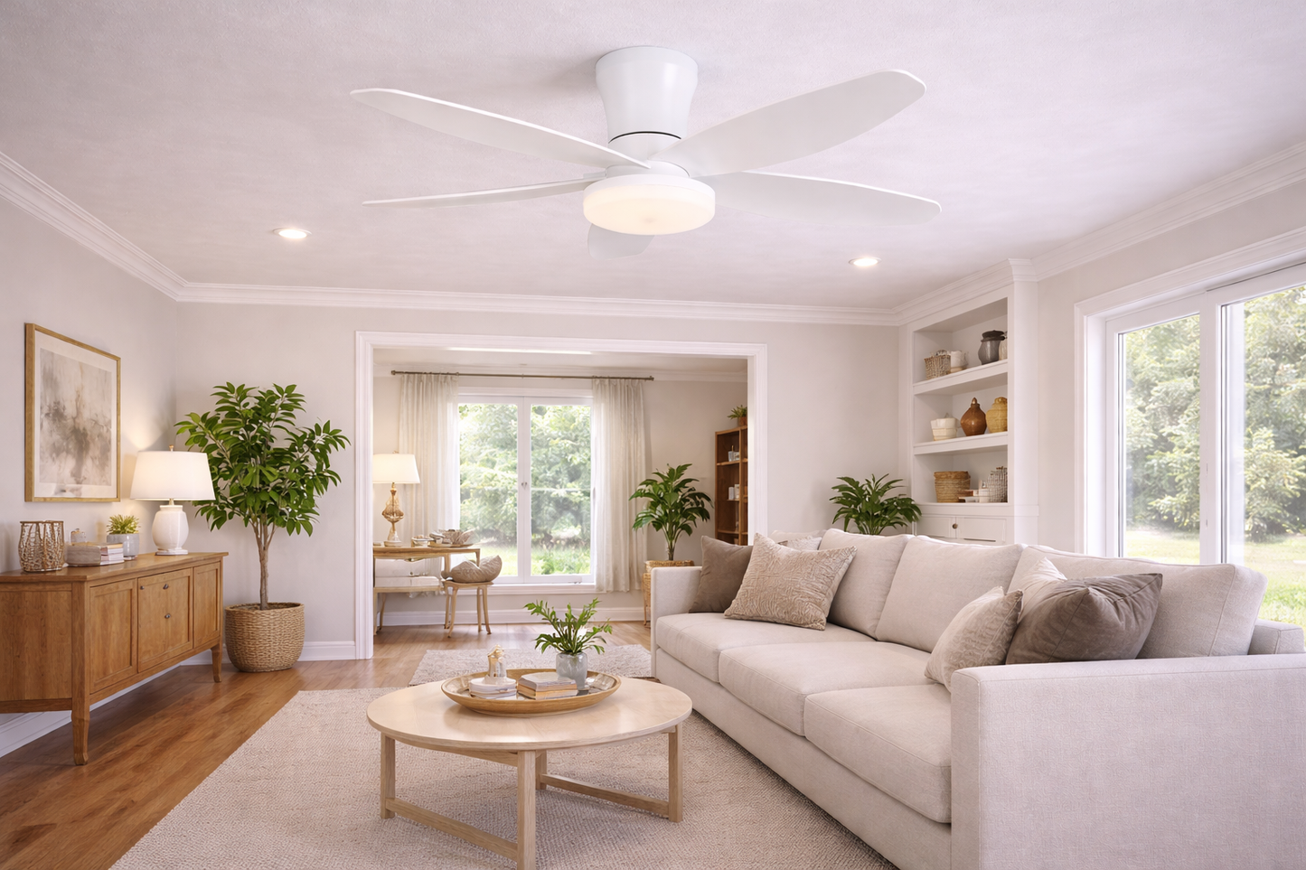 42" LED Ceiling Fan – DC Motor, Dimmable & 3CCT