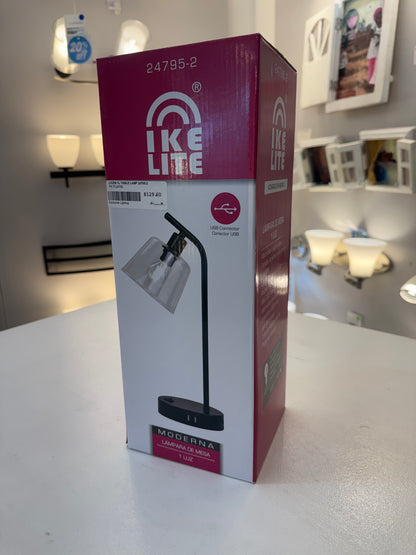 1-Light Table Lamp – Matte Black Finish