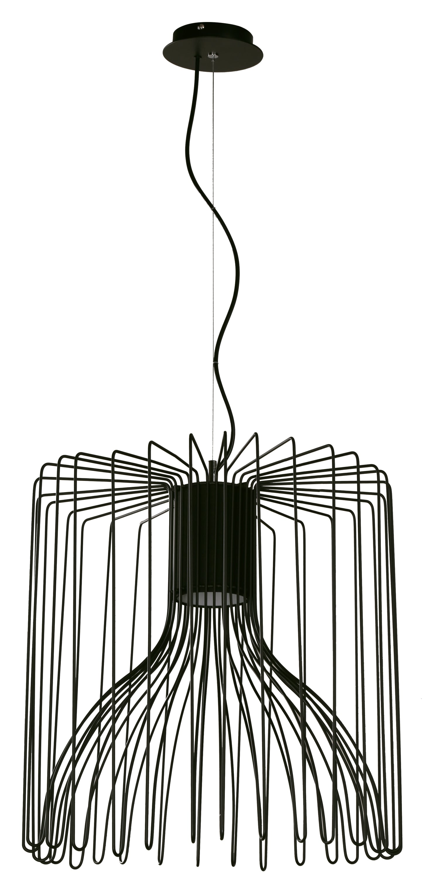 Modern 1-Light Ceiling Lamp – Matte Black (E27, 40W)