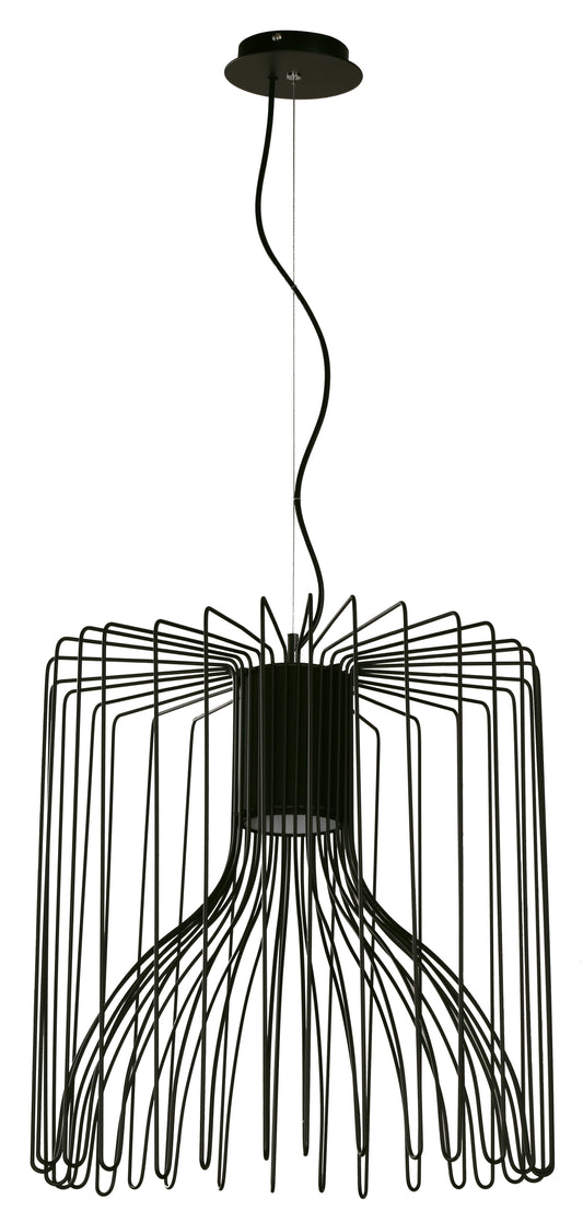 Modern 1-Light Ceiling Lamp – Matte Black (E27, 40W)