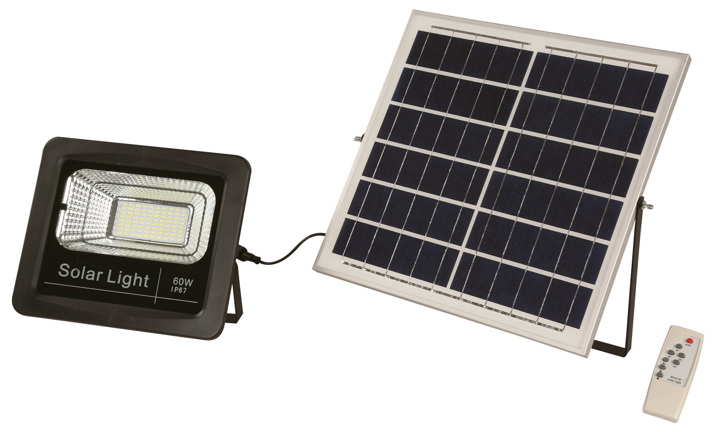 20808-2 L/CEN LED Solar Lamp – Matte Black | 6500K | With Remote