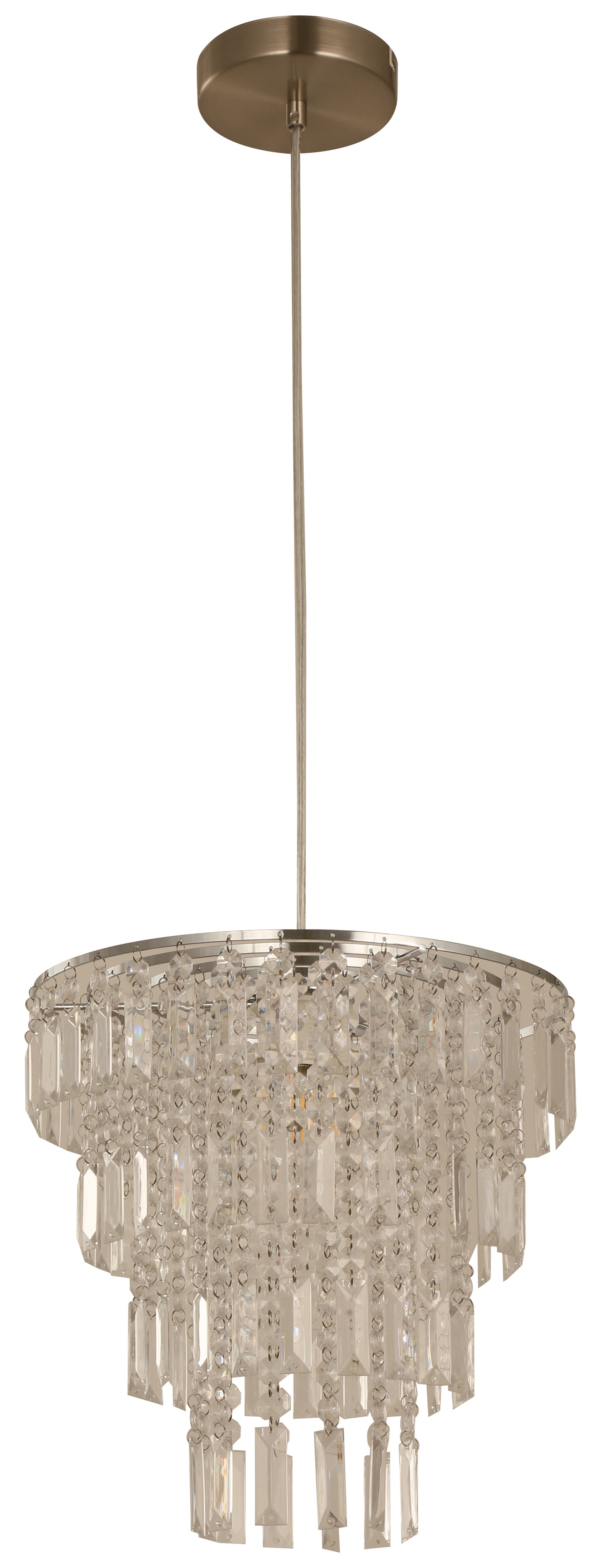 20841-4 L/CEN 1-Light Hanging Lamp – Satin Nickel