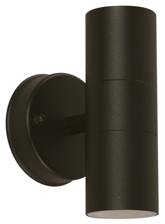 2-Light Outdoor Wall Lamp – Sand Black (GU10, 35W)