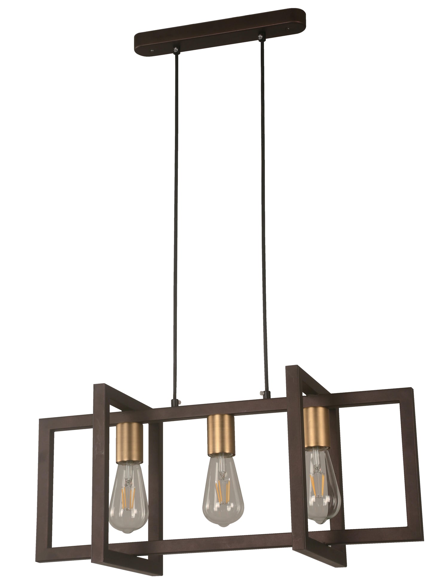 21055-9 L/CEN 3-Light Hanging Lamp – Oil Rubbed Bronze