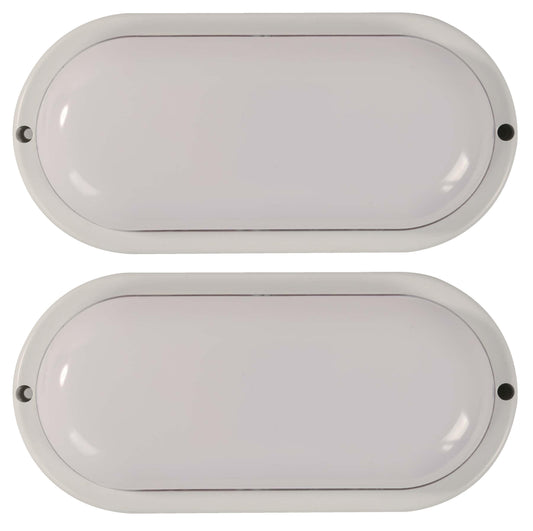 21152-1 L/CEN 15W Outdoor Wall Light – White/Black | 6500K | 2 Pack