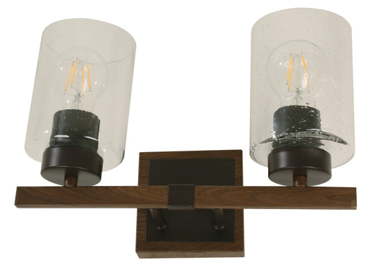 21205-9 L/CEN 1-Light Wall Lamp – Brown