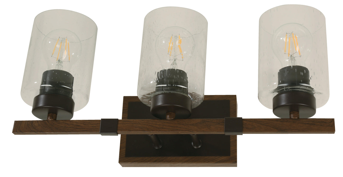 21206-9 L/CEN 3-Light Wall Vanity – Brown