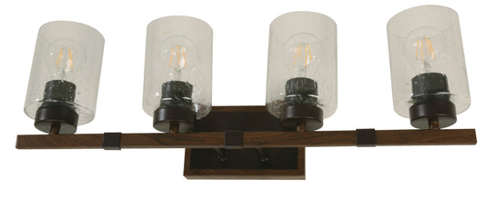 21207-9 L/CEN 4-Light Wall Vanity – Brown