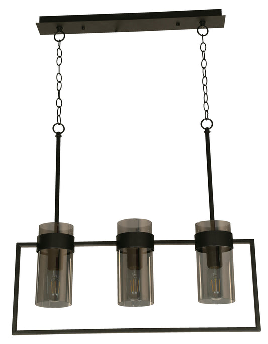 3-Light Hanging Lamp – Matte Black (E27, 60W)