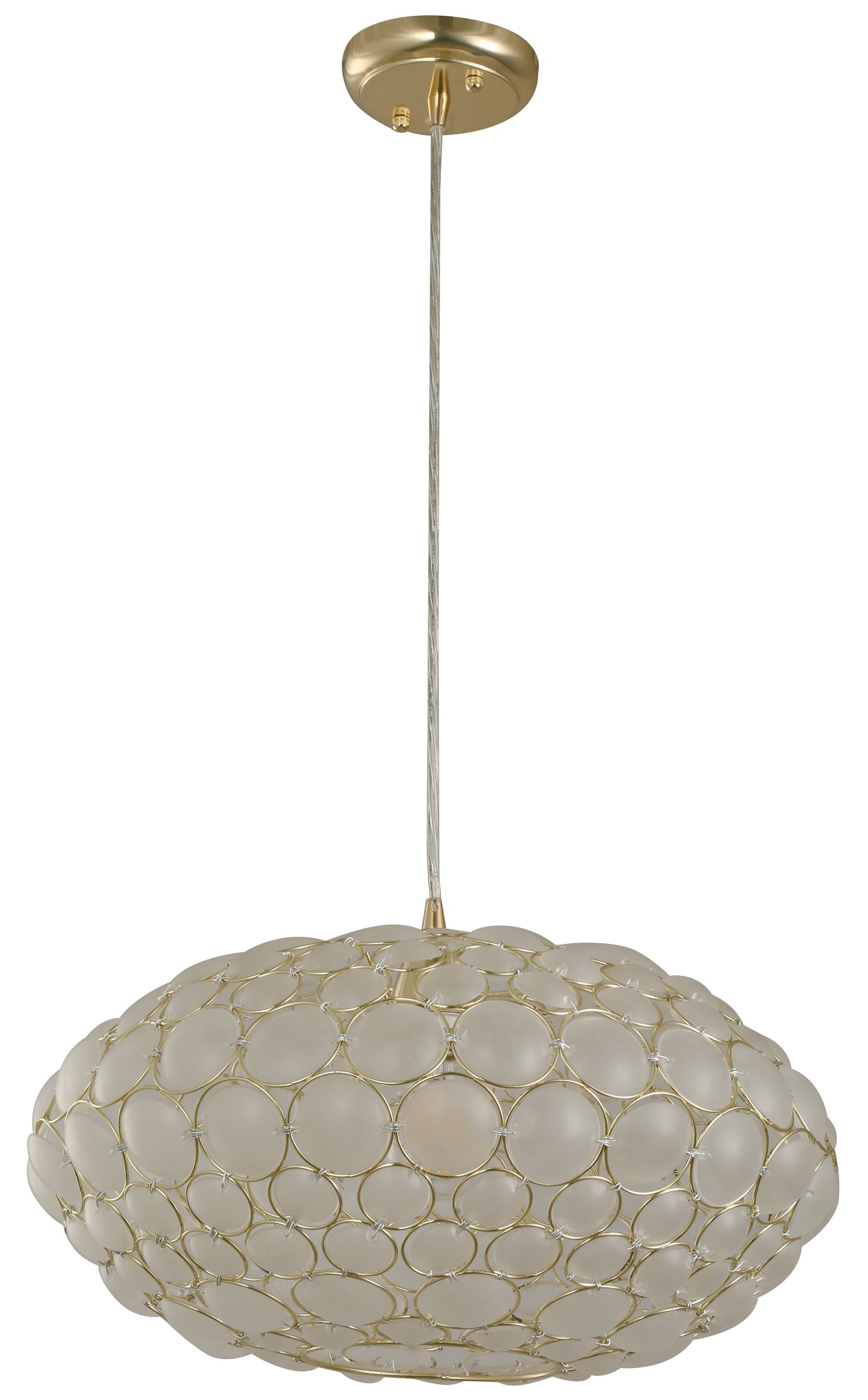 22157-0 L/CEN 1-Light Hanging Lamp – Polished Brass