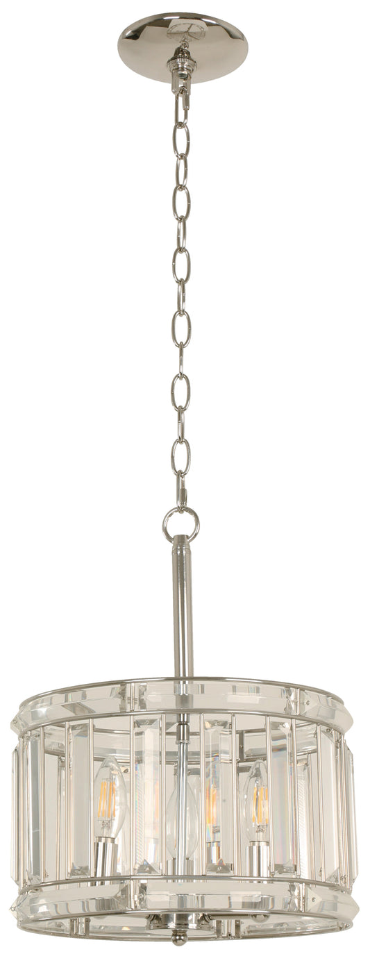 3-Light Ceiling Lamp – Shiny Nickel (E14, 40W)