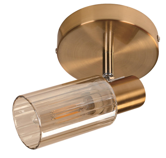 1-Light Spotlight – Satin Brass (E14, 40W)