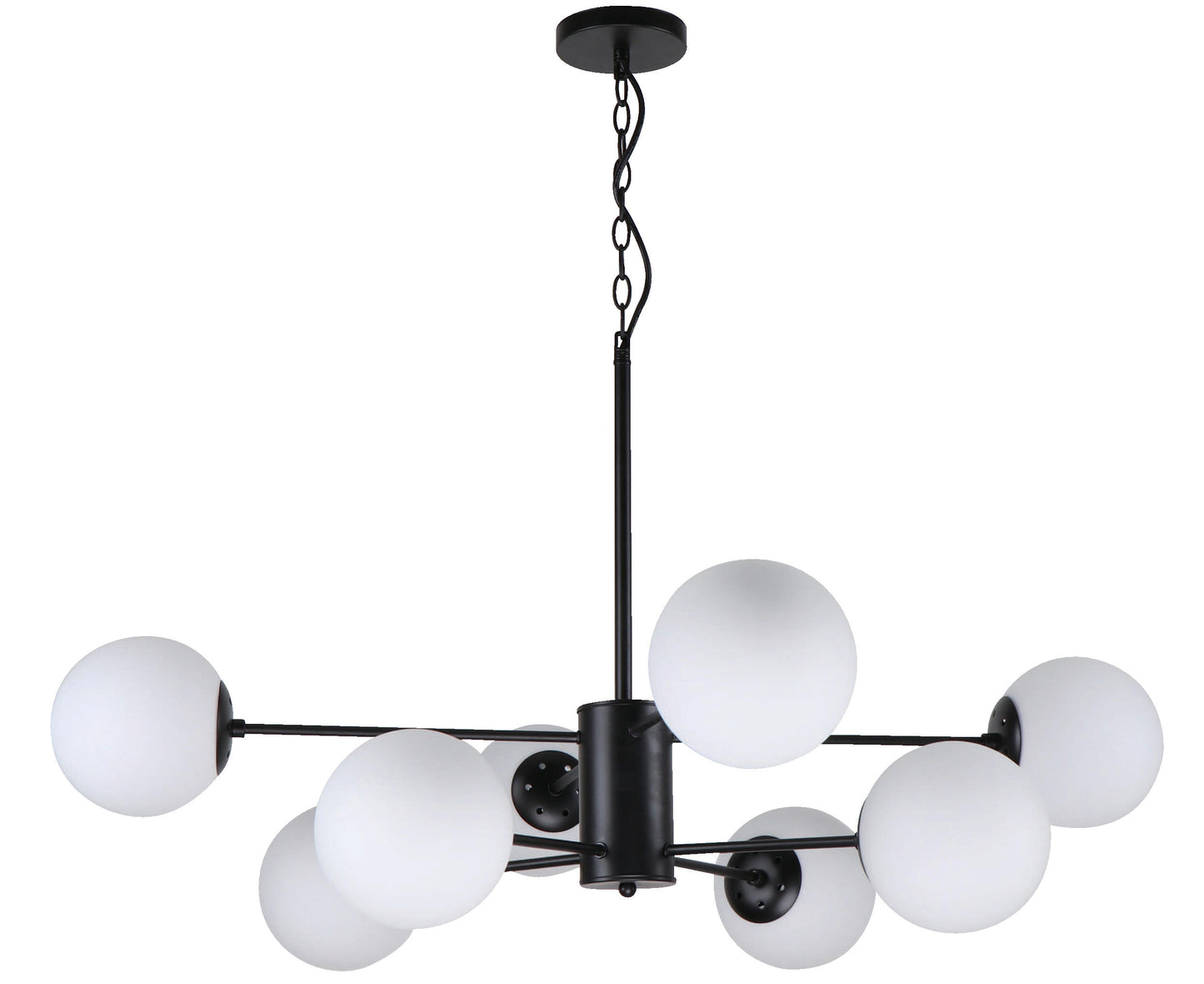 22771-2 L/CEN 8-Light Hanging Lamp – Matte Black