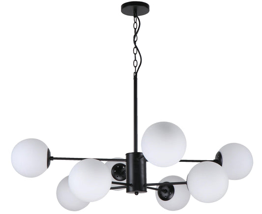 22771-2 L/CEN 8-Light Hanging Lamp – Matte Black
