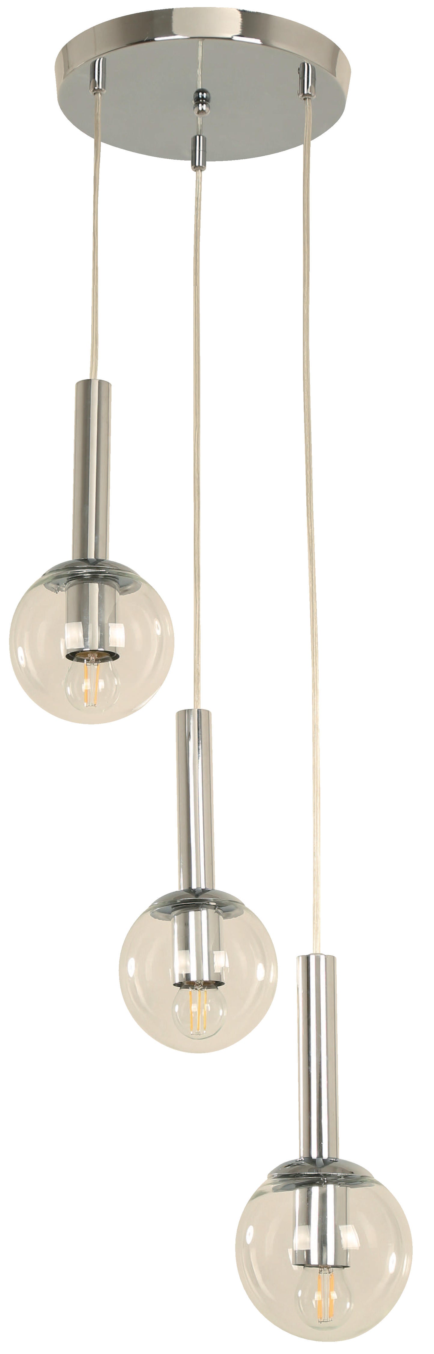22911-4 L/CEN 3-Light Hanging Lamp – Chrome